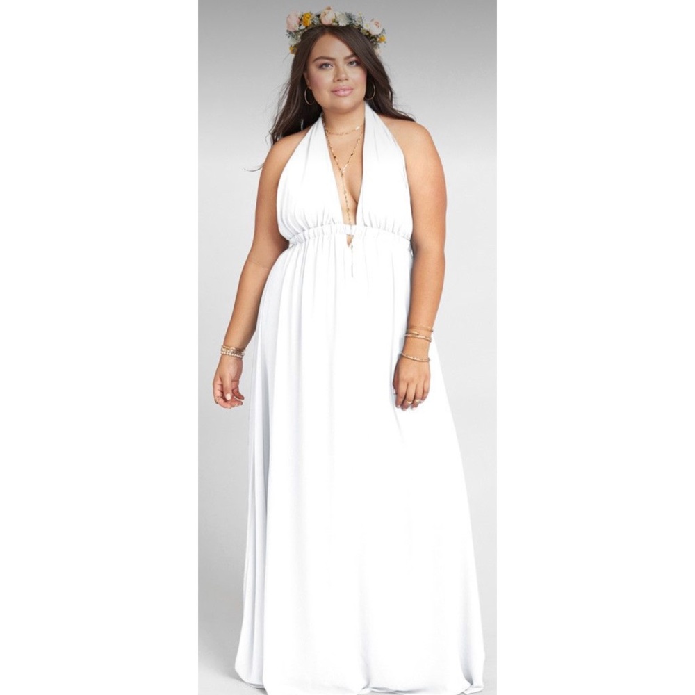 Show Me Your MuMu Luna Halter White Maxi Dress XXL - Picture 7 of 7